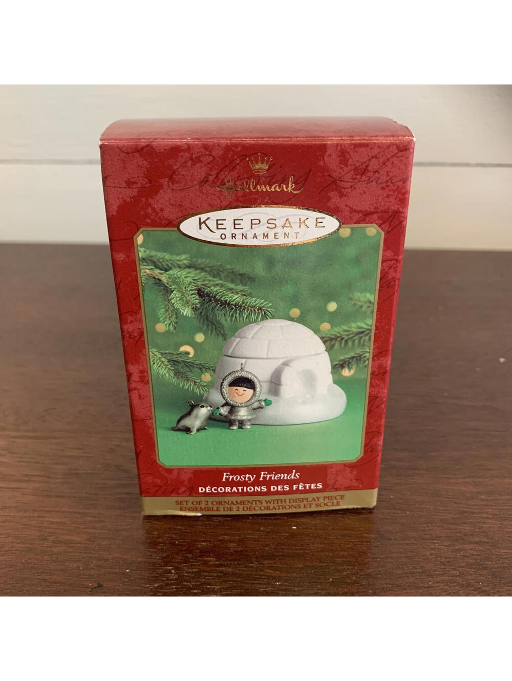 Frosty Friends - Pewter and Porcelain Ornament Set - Hallmark Keepsake (2000)